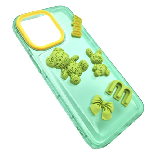 Чехол-силикон air bag baby для iphone 13 pro зеленый