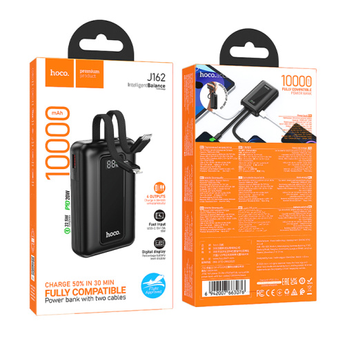 Пзу hoco j162 10000mah (pd20w) черный