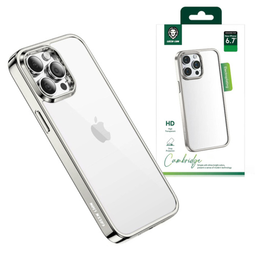 Чехол-крышка green lion cambridge case для iphone 14 pro серебристый