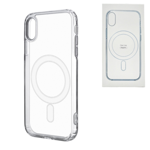 Чехол-силикон #62 clear case magsafe (magnetic) для iphone xs max прозрачный