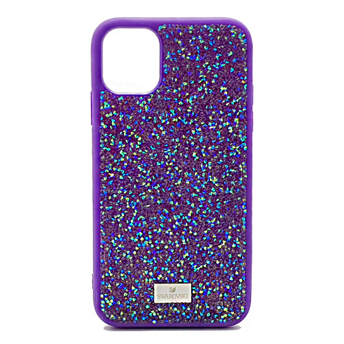 Чехол крышка swarovski камни для iphone 11pro max (6.5) фиолетовый