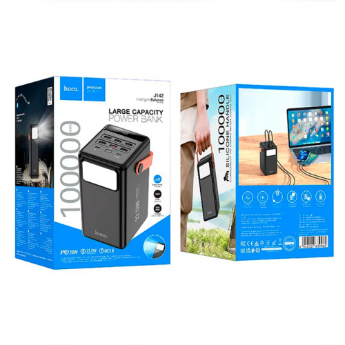 Пзу hoco j142 100000mah (pd20w/22.5w) черный