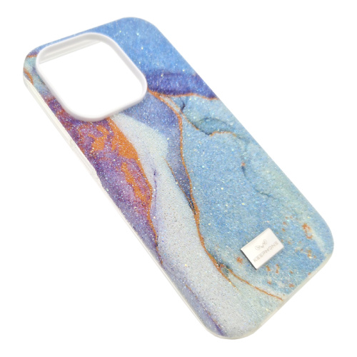 Чехол-крышка keephone marble diamond для iphone 14 pro голубой