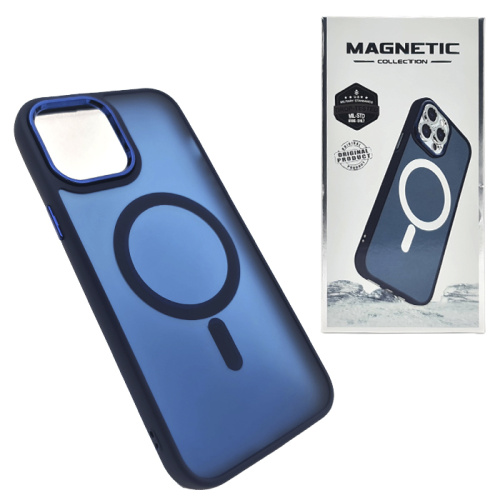 Чехол крышка magnetic collection mil-std для iphone 13 pro синий
