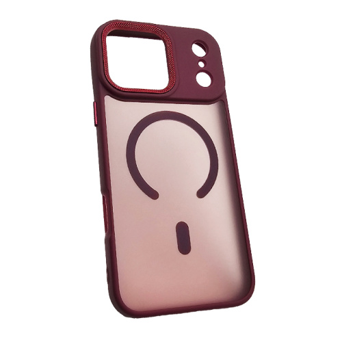 Чехол-крышка #83 magnetic collection mil-std для iphone 17/18 pro бордовый