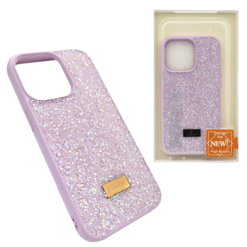 Чехол крышка swarovski lite камни для iphone 13 pro (6.1) розовый