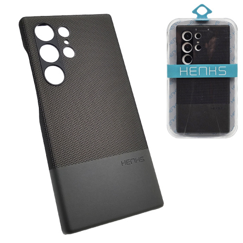 Чехол-крышка henks odin leather case для Samsung s24 ultra серый