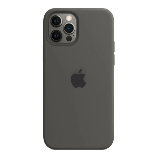 Чехол-силикон silicone case аналог для iphone 12 pro (6.1) темно-серый
