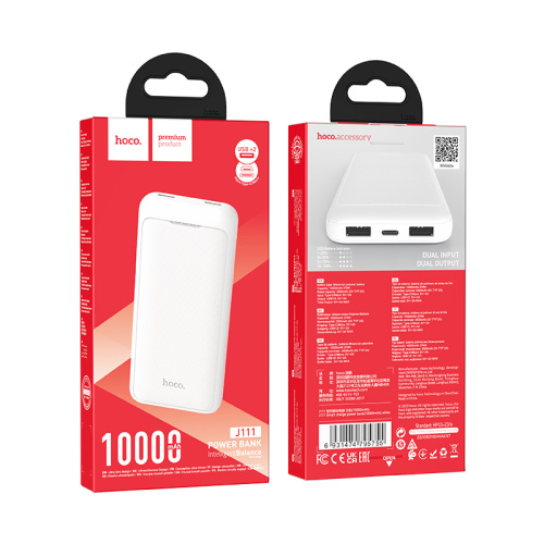Пзу hoco j111 10000mah (2a) белый