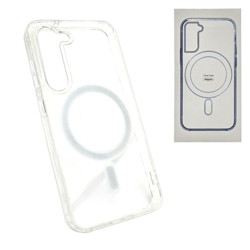 Чехол-силикон #62 clear case magsafe (magnetic) для Samsung s23 прозрачный 