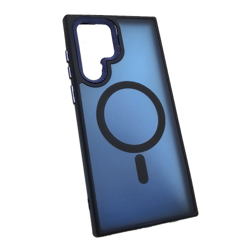 Чехол-крышка #83 magnetic collection mil-std для Samsung s22 ultra синий