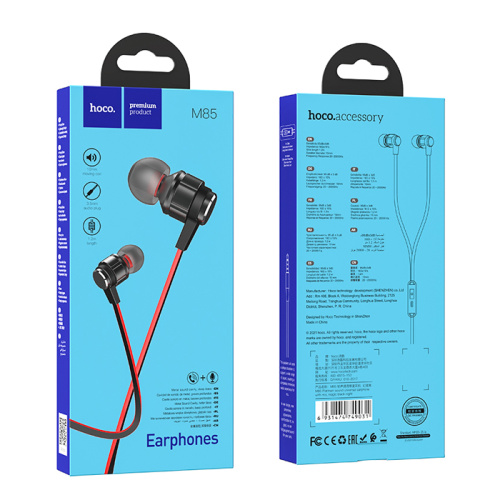H/f (3.5mm) hoco m85 с микрофоном черные