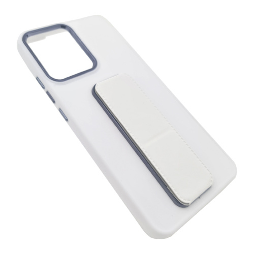 Чехол-крышка под кожу с держателем realme c30 белый