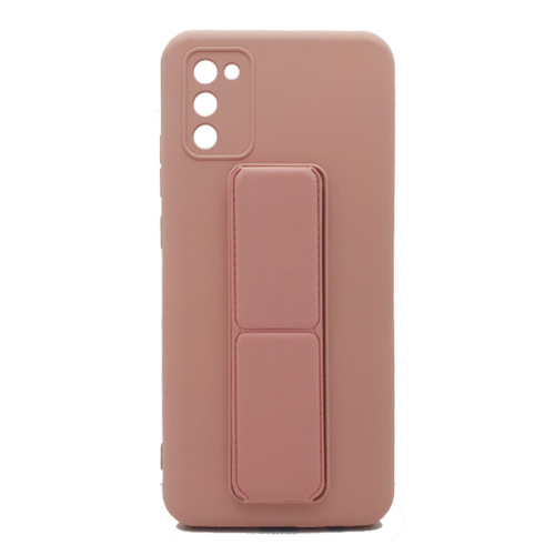 Чехол силикон new stand case Samsung a02s, пудра