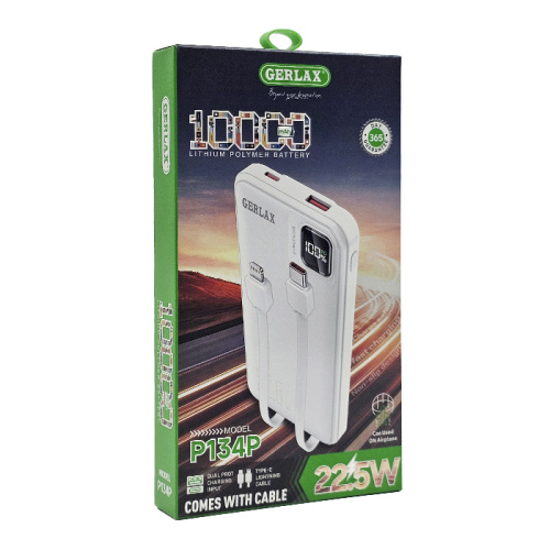 Пзу gerlax p134p 10000mah (qc3.0/22.5w) белый