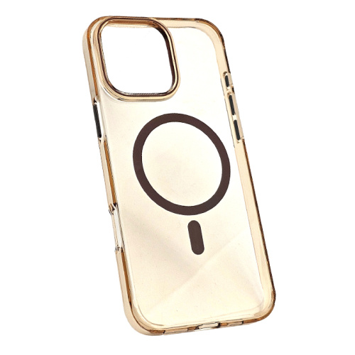 Чехол-крышка clear magnetic #011 для iphone 16 pro золотой