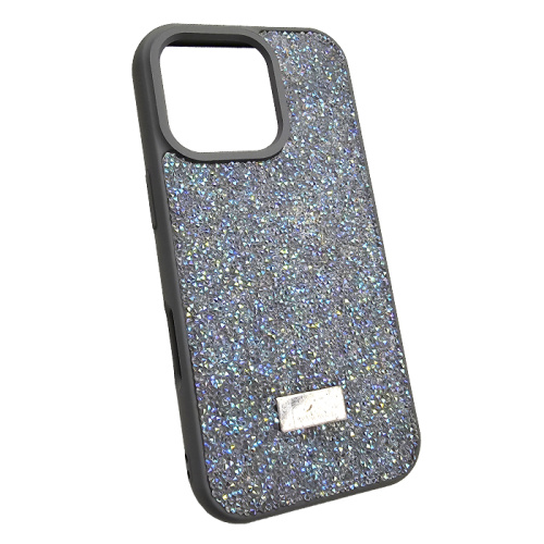 Чехол-крышка swarovski стразы для iphone 16 pro max серый
