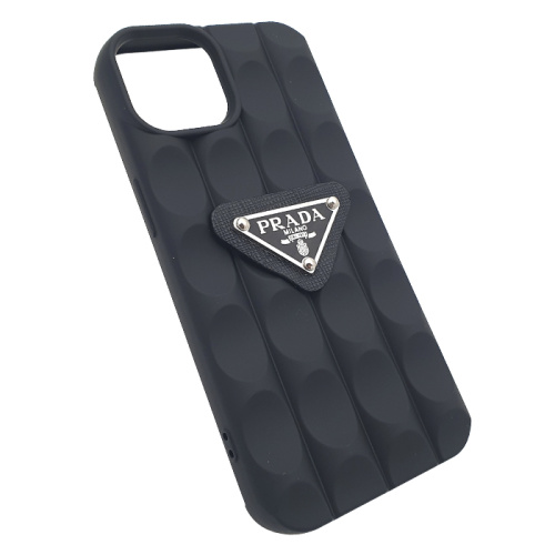 Чехол-силикон prada milano (2) с защитой на камеру для iphone 11 черный