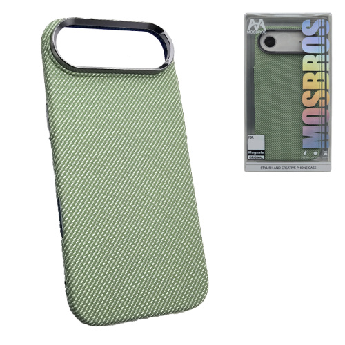 Чехол-крышка #36 mosbros (mag) carbone для iphone 17 air зеленый (j87) 