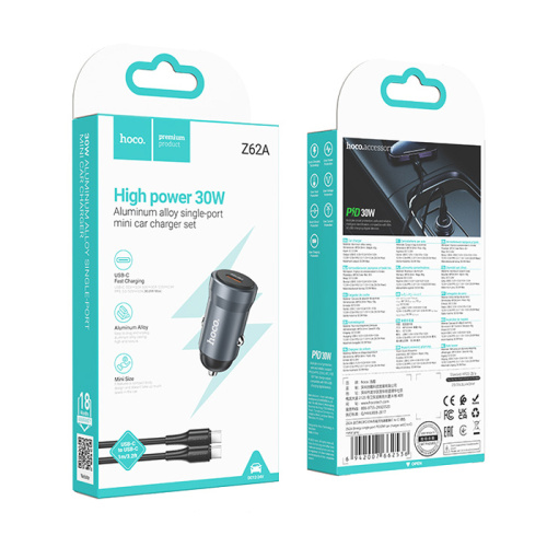 Азу hoco z62a type-c на type-c (30w) черный