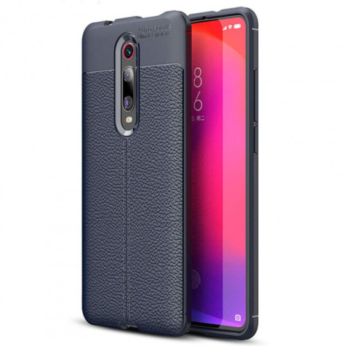 Чехол-силикон autofocus карбон xiaomi redmi 9 синий