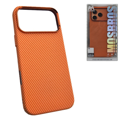 Чехол-крышка #36 mosbros (mag) carbone для iphone 17 pro max оранжевый (j37) 