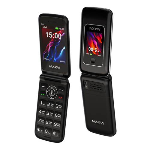 Тел.maxvi e15 черный (eac)