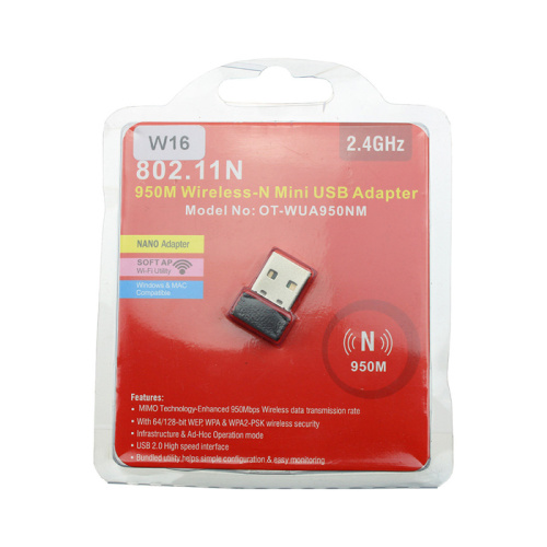 Адаптер wi-fi ot-wua950nm 2,4ghz черный
