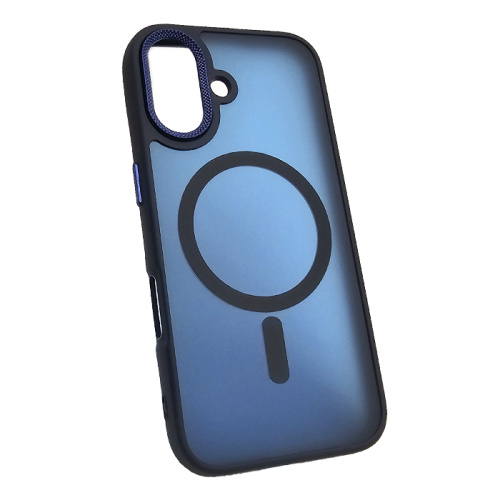 Чехол-крышка #83 magnetic collection mil-std для iphone 16 синий