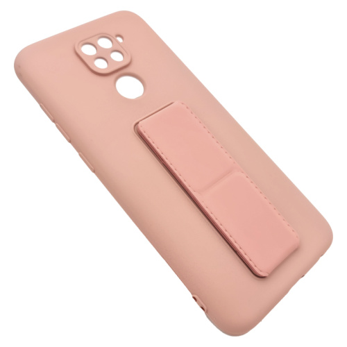 Чехол силикон new stand case xiaomi redmi note 9 розовый