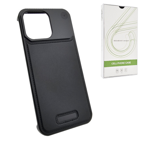 Чехол-крышка cell phone (movenchy) leather metal для iphone 14 pro max full черный