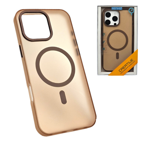 Чехол-крышка henks #56 sand magsafe для iphone 16 pro пустынный титан