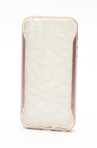 Чехол-силикон rhombus прозрачный для iphone 5/5s розовый