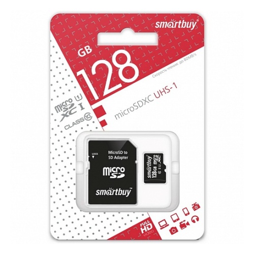 Micro sd 128gb smartbuy class 10 uhs-i без адаптера