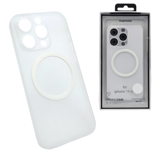 Чехол-крышка marooke matte magnetic iphone 14 pro белый