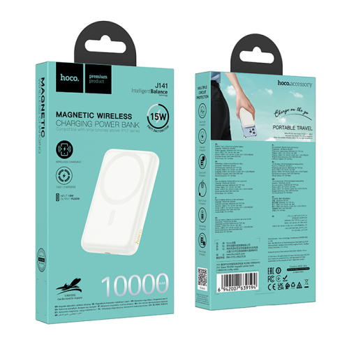 Пзу hoco j141 10000mah (15w) белый