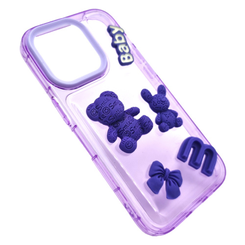 Чехол-силикон air bag baby для iphone 14 pro фиолетовый