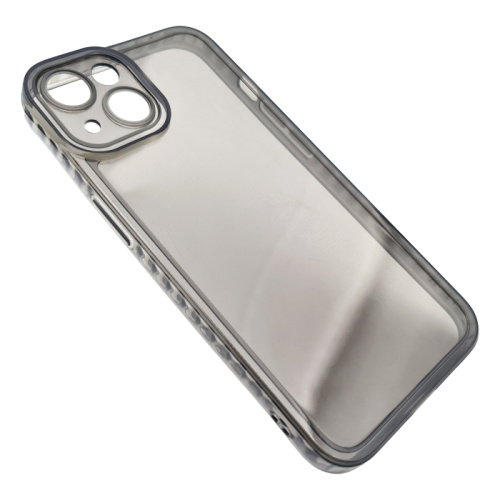 Чехол-силикон dark transparent для iphone 14 черный