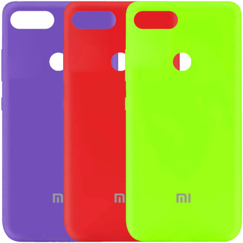 Чехол силикон silicone cover аналог xiaomi mi 10 lite малиновый