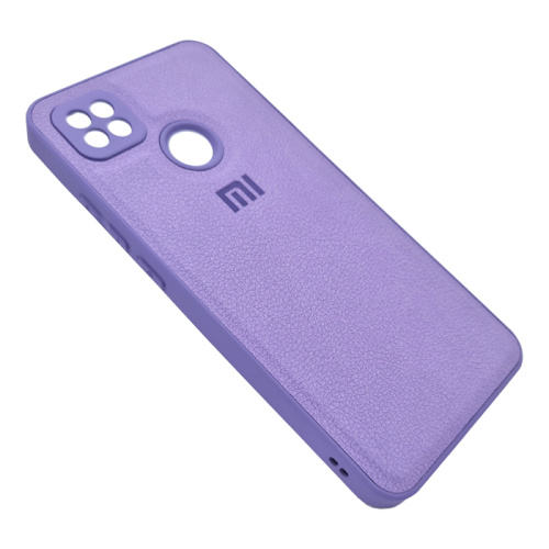 Чехол-крышка кожа logo xiaomi redmi 9c сиреневый