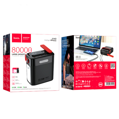 Пзу hoco j143 80000mah (pd20w/22.5w) черный