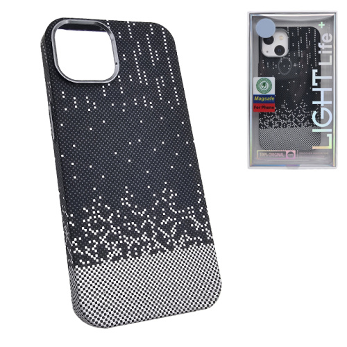Чехол-крышка #47 light pixel (magsafe) для iphone 15 черный