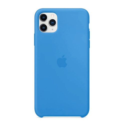 Чехол-силикон silicone case аналог для iphone 11pro max (6.5) голубой