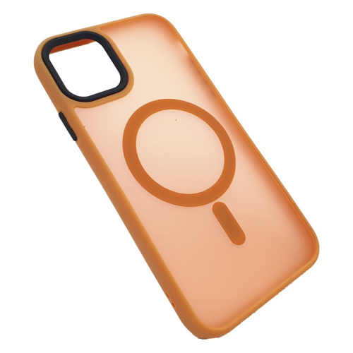Чехол крышка magnetic collection mil-std для iphone 12/12 pro оранжевый