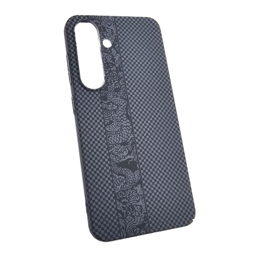 Чехол-крышка knit для Samsung s25 carbone dragon серый