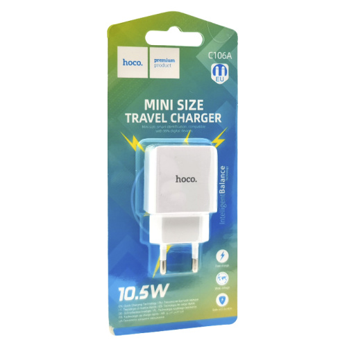 Сзу hoco c106a (usb/10.5w) белое