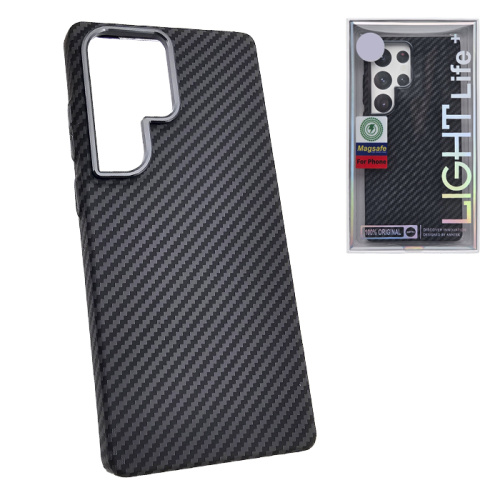 Чехол-крышка #47 light carbone (magsafe) для Samsung s25 ultra черный