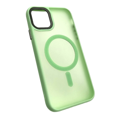 Чехол крышка magnetic collection mil-std для iphone 12/12 pro cветло-зеленый