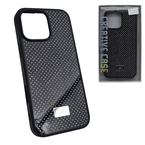 Чехол-крышка swarovski crystals для iphone 16 pro черный