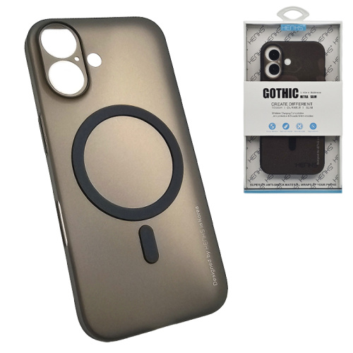 Чехол-крышка henks gothic magsafe для iphone 16 темно-серый